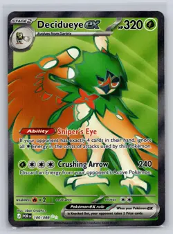 Decidueye ex 100/088 Holo Ultra Rare Perfect Order Pokemon Near Mint - Image 1