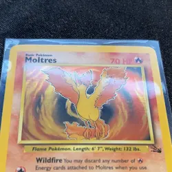 Pokemon TCG Moltres 12/62 Fossil Holo Rare Unlimited English 1999 70 HP - Image 3