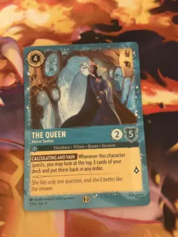 Disney Lorcana Promo Cards #12/P3 The Queen Mirror Seeker - Glitter Foil - Image 1