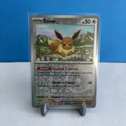 Pokemon Eevee TCG Reverse Holo Card 074/131 Prismatic Evolutions Pokeball - Image 1