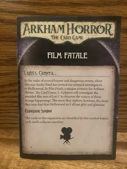 Fantasy Flight Games Arkham Horror LCG Film Fatale Scenario Expansion 24 Cards - Image 1