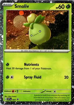 Smoliv Cosmos Holo 023 Promo SV: Scarlet & Violet Promo Cards LP Pokemon Card - Image 1
