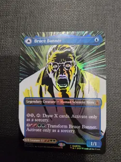 x1 Bruce Banner // The Incredible Hulk (0390) - Foil - Borderless M MTG Marvel S - Image 1