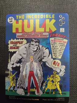 x1 Bruce Banner // The Incredible Hulk (0390) - Foil - Borderless M MTG Marvel S - Image 2
