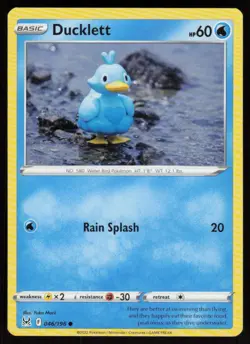 Ducklett 046/196 Common Lost Origin Pokemon NM - Image 1