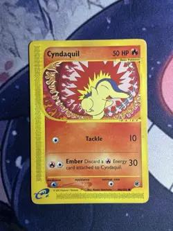 Cyndaquil 105/165 Expedition Base E Reader Series Vintage Regular Pokemon Card - Image 2