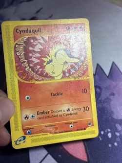 Cyndaquil 105/165 Expedition Base E Reader Series Vintage Regular Pokemon Card - Image 3