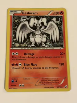 Pokemon TCG Reshiram Legendary Treasures 28/113 Holo Rare MP - Image 1
