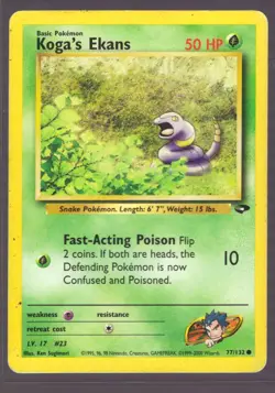 Pokemon Koga's Ekans 77/132 Gym Challenge 2000 WOTC - Image 1