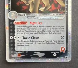 Rocket's Persian ex 116/115 - EX Unseen Forces - Secret Rare - TCG Pokemon Card - Image 4