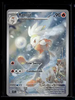 Raboot 147/142 Pokemon SV07: Stellar Crown Illustration Rare NM - Image 1