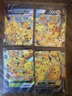Pokemon Pikachu V-Union Celebrations Set of 4 SWSH139, SWSH140, SWSH141, SWSH142 - Image 1
