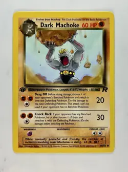 Dark Machoke 2000 Pokemon Team Rocket 1st Edition Uncommon #40/82 * Near Mint - Image 1