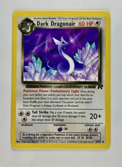 Dark Dragonair 2000 Pokemon Team Rocket Unlimited Uncommon #33/82 * Near Mint - Image 1