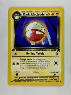 Dark Electrode 2000 Pokemon Team Rocket 1st Edition Uncommon #34/82 * Near Mint - Image 1