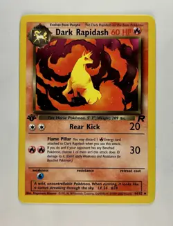 Dark Rapidash 2000 Pokemon Team Rocket 1st Edition Uncommon #44/82 * Near Mint - Image 1