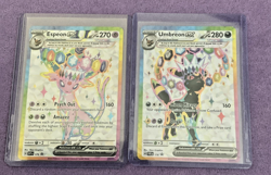 Pokemon TCG - Umbreon ex 176 & Espeon ex 175 Prismatic Evolutions Ultra Rare NM - Image 1