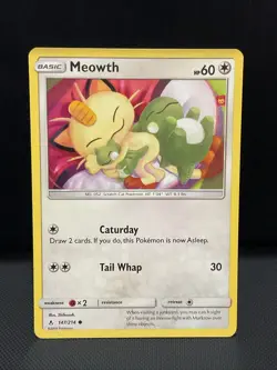 Meowth 147/214 SM Unbroken Bonds Pokemon TCG NM - Image 1