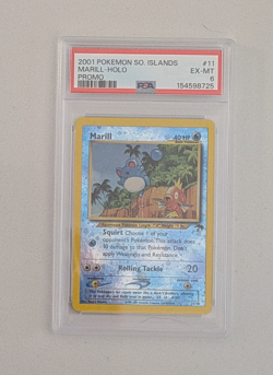 Pokemon TCG Southern Islands Marill 11/18 Reverse Holo Promo PSA 6 2001 - Image 1