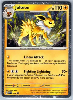 Jolteon (Cosmos Holo) 169 Holo Rare Scarlet & Violet Promo Pokemon Near Mint - Image 1