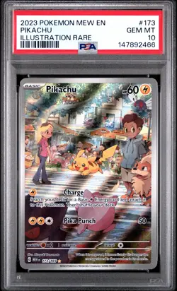 2023 Pokemon 151 Pikachu Illustration Rare 173/165 Gem Mint PSA 10 - Image 1