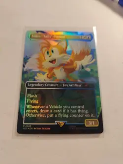 Miles "Tails" Prower ( Rainbow Foil ) Secret Lair x Sonic - Magic The Gathering - Image 1