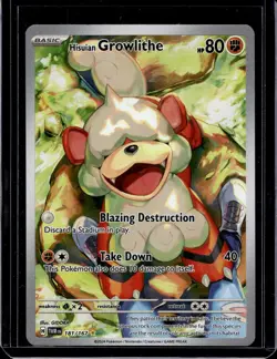 2024 Pokemon Hisuian Growlithe Twilight Masquerade Illustration Rare 181/167 - Image 1