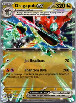 DRAGAPULT EX 130/167 DOUBLE RARE TWILIGHT MASQUERADE POKEMON NM - Image 1