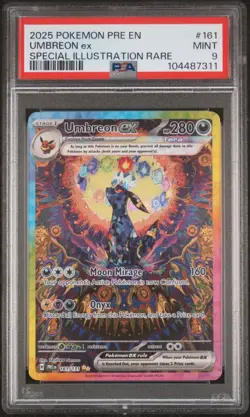 2025 POKEMON PRE EN-PRISMATIC EVOLUTIONS #161 UMBREON EX PSA 9 - Image 1