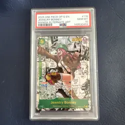 2025 One Piece Jewelry Bonney OP12-118 Manga Alt Art Legacy of the Master PSA 10 - Image 1