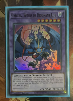 RA02-EN024 Garura, Wings of Resonant Life Super Rare 1st Edition YuGiOh Card - Image 1