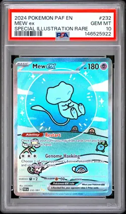 Pokemon TCG - Mew EX 232/091 - Paldean Fates Bubble Mew - SIR - PSA 10 GEM MINT - Image 1