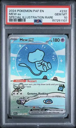 Pokemon TCG - Mew EX 232/091 - Paldean Fates Bubble Mew - SIR - PSA 10 GEM MINT - Image 1
