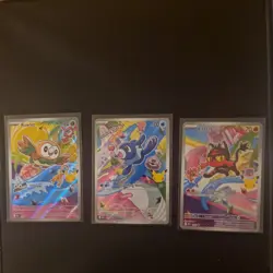 Pokemon TCG First Partner Illustration Collection Series 1 Gen 7 Starters Set - Image 1