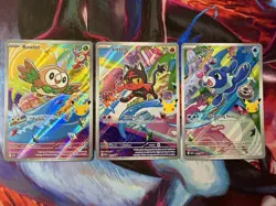First Partner Illustration Collection Series 1 Gen 7 Alola Starters Pokemon TCG - Image 1