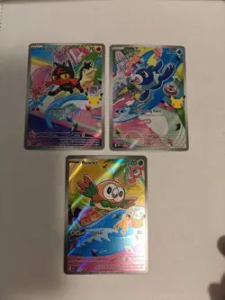 Pokemon TCG First Partner Illustration Collection Series 1 Alola GEN 7 Starters - Image 1