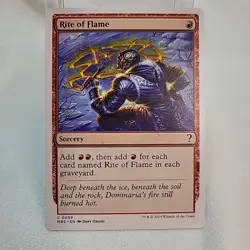 Rite of Flame White Border MTG Mystery Booster Non Foil NM Near Mint Canadian - Image 1