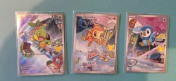 Pokemon TCG First Partner Illustration Collection Series 1 Gen 4 Starters set - Image 1