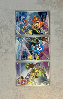 Pokemon TCG First Partner Illustration Collection Series 1 Gen 4 Starters set - Image 1