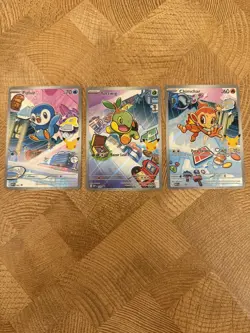 Pokemon TCG First Partner Illustration Collection Series 1 Gen 4 Starters set - Image 1