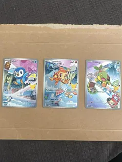 Pokemon TCG First Partner Illustration Collection Series 1 Gen 4 Starters set - Image 1