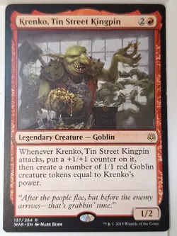 Krenko Tin Street Kingpin - War of the Spark - Magic the Gathering MTG Nice! - Image 1