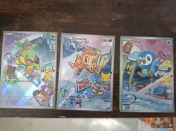 Pokemon TCG First Partner Illustration Collection Series 1 Gen 4 Starters set - Image 1