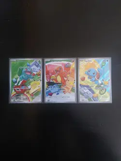 Pokemon TCG First Partner Illustration Collection Series 1 Kento Gen 1 Starters. - Image 1