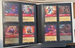 Lorcana 130 Card Set-Filled 80 card Lorcana Binder + Stack of 50 Extra Cards - Image 4