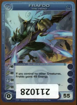(211028) FRAFDO The Hero 40/80/90/90/55 (1 Max Stats) Super Rare Chaotic Card - Image 1