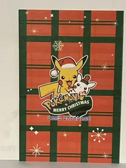 Pokemon Mario Pikachu Shapes Holo Merry Christmas Card Database NM - Image 2