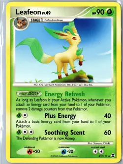Pokemon Card - Leafeon Rising Rivals 45/111 2009 Uncommon Lightly Played - Image 1