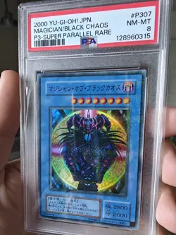 Yu-Gi-Oh Magician of Black Chaos Super Parallel Rare Card P3-07 PSA 8 - Image 1