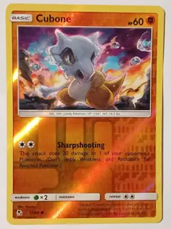 POKEMON CARD CUBONE REVERSE HOLO CARD 37/68 LIGHT PLAY 2019 - Image 1